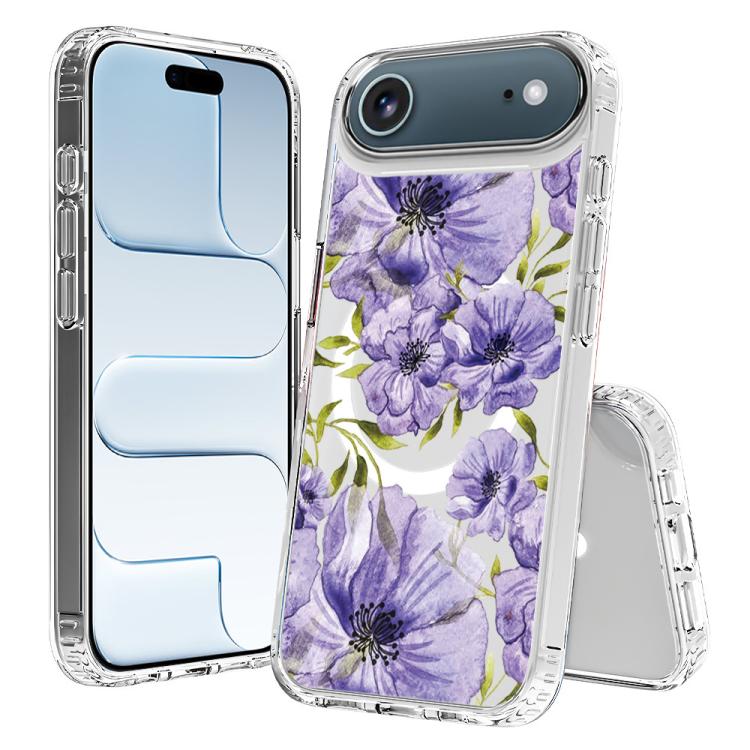 For iPhone Air Pattern Printing TPU + PC Magnetic Shockproof Phone Case