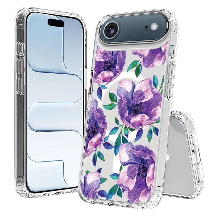 For iPhone Air Pattern Printing TPU + PC Magnetic Shockproof Phone Case