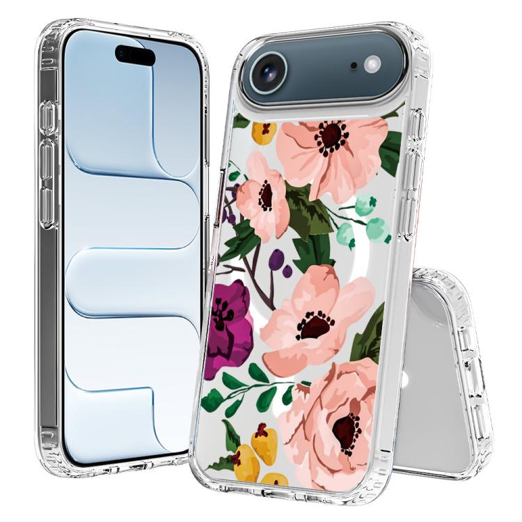 For iPhone Air Pattern Printing TPU + PC Magnetic Shockproof Phone Case
