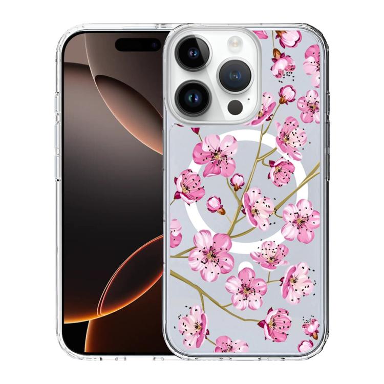For iPhone 16 Pro Pattern Printing TPU + PC Magnetic Shockproof Phone Case