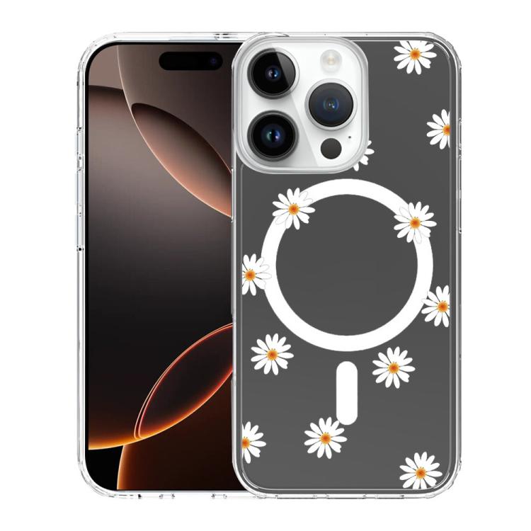 For iPhone 16 Pro Pattern Printing TPU + PC Magnetic Shockproof Phone Case