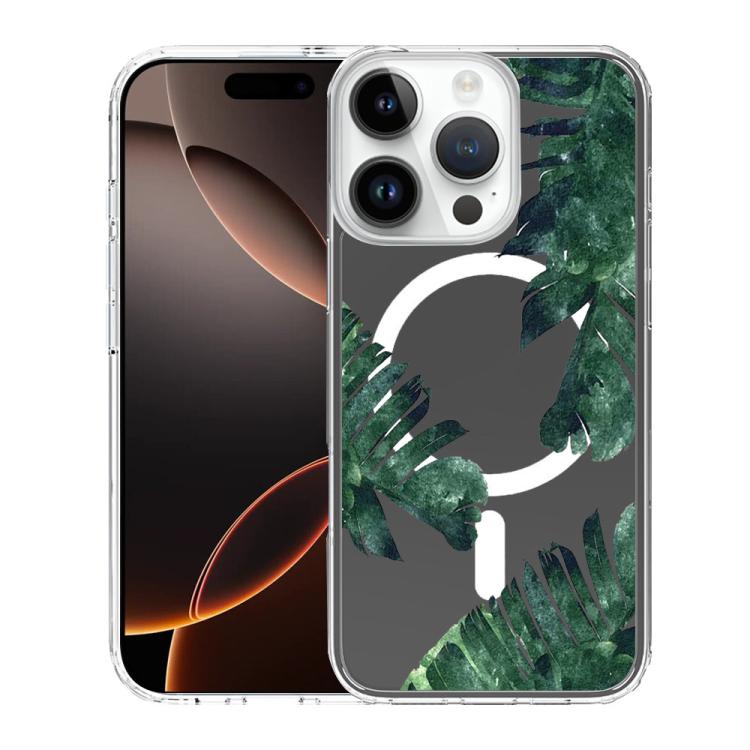 For iPhone 16 Pro Pattern Printing TPU + PC Magnetic Shockproof Phone Case