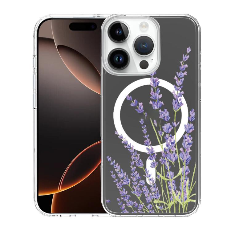 For iPhone 16 Pro Pattern Printing TPU + PC Magnetic Shockproof Phone Case