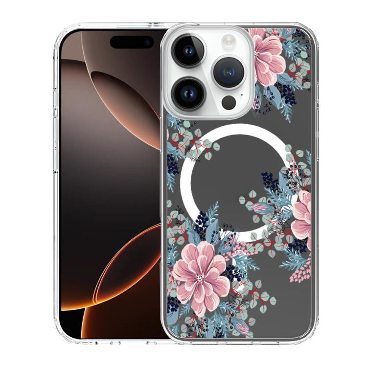 For iPhone 16 Pro Pattern Printing TPU + PC Magnetic Shockproof Phone Case