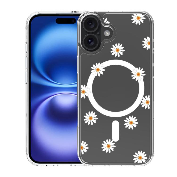 For iPhone 16 Plus Pattern Printing TPU + PC Magnetic Shockproof Phone Case