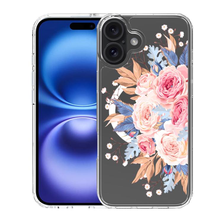 For iPhone 16 Pattern Printing TPU + PC Magnetic Shockproof Phone Case