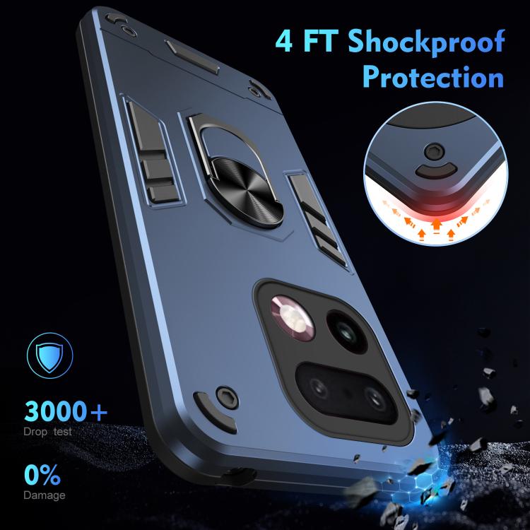 For Realme 16 Pro+ 5G Global Shockproof Metal Ring Holder Phone Case