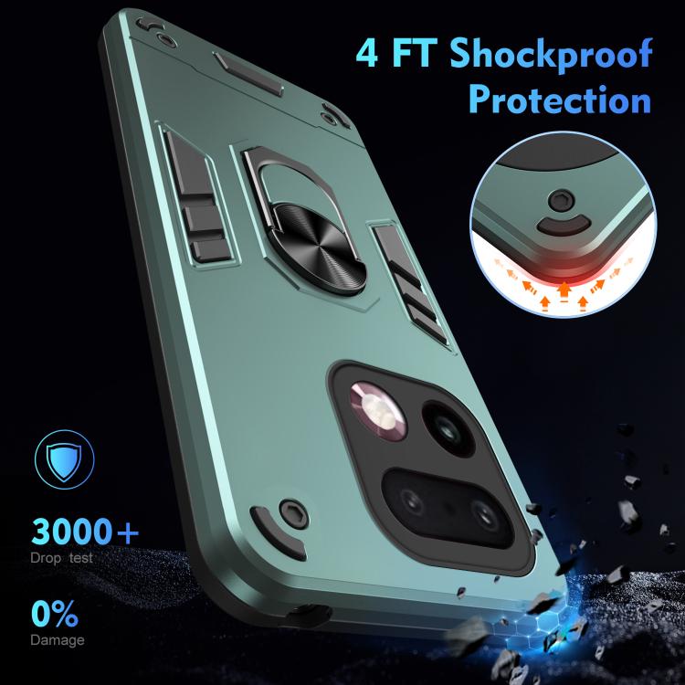 For Realme 16 Pro+ 5G Global Shockproof Metal Ring Holder Phone Case