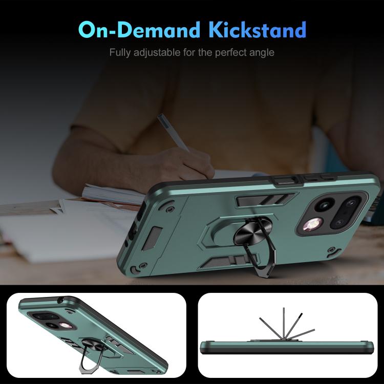 For Realme 16 Pro+ 5G Global Shockproof Metal Ring Holder Phone Case