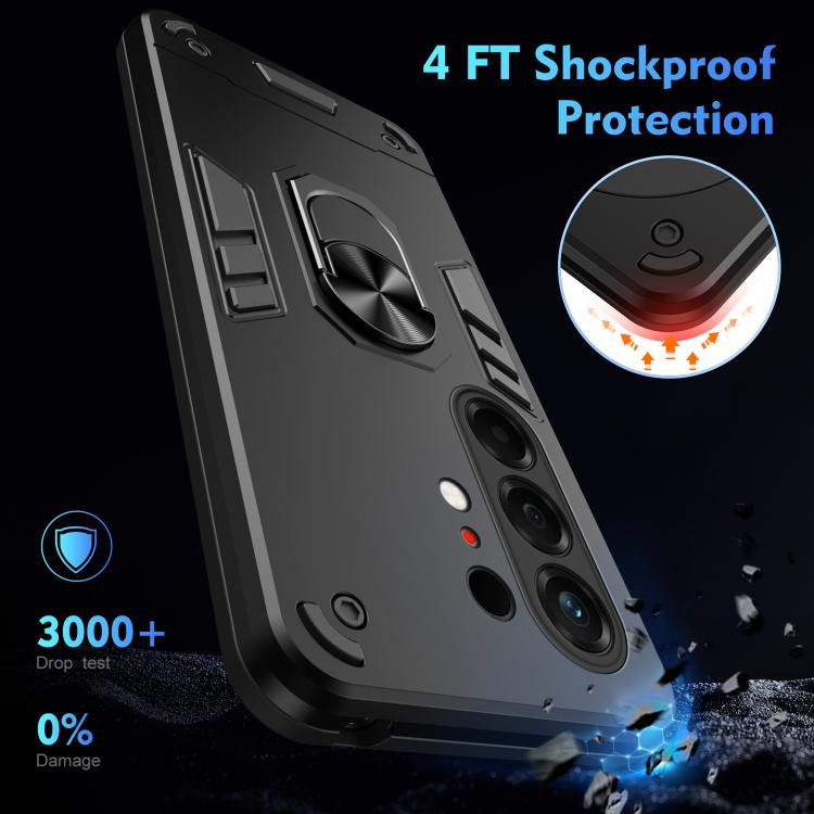 For Tecno Camon 50 Pro 4G Shockproof Metal Ring Holder Phone Case