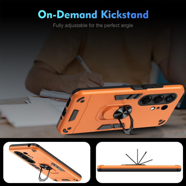 For Tecno Camon 50 Pro 4G Shockproof Metal Ring Holder Phone Case