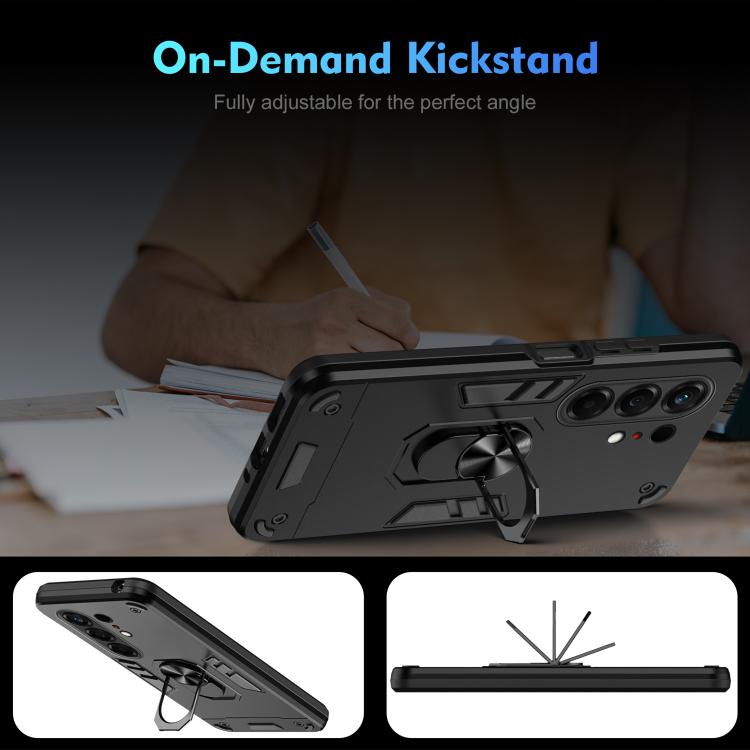 For Tecno Camon 50 4G Shockproof Metal Ring Holder Phone Case