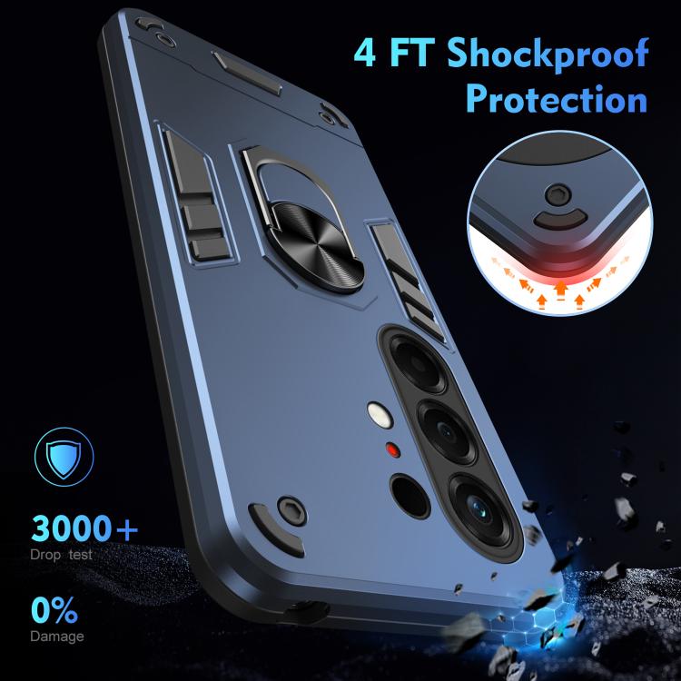 For Tecno Camon 50 4G Shockproof Metal Ring Holder Phone Case