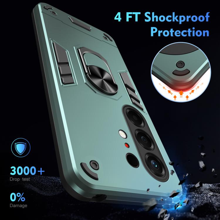 For Tecno Camon 50 4G Shockproof Metal Ring Holder Phone Case