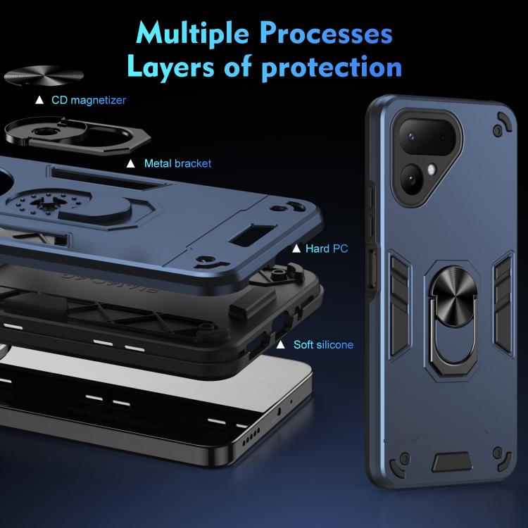 For Tecno Pova Curve 2 5G Shockproof Metal Ring Holder Phone Case