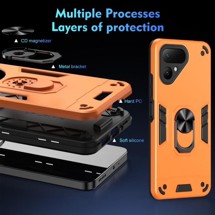 For Tecno Pova Curve 2 5G Shockproof Metal Ring Holder Phone Case