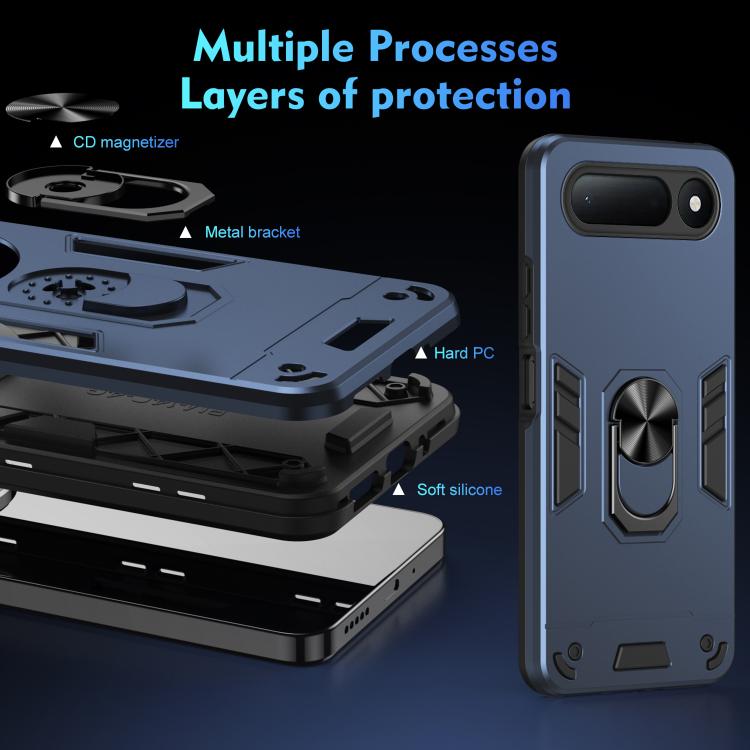 For Tecno Spark 50 4G Shockproof Metal Ring Holder Phone Case