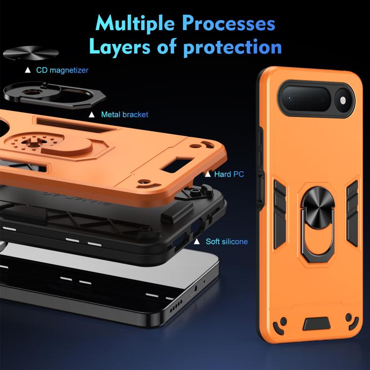 For Tecno Spark 50 4G Shockproof Metal Ring Holder Phone Case