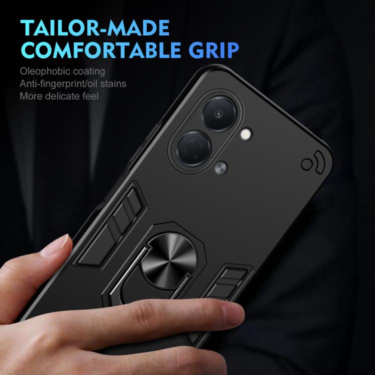 For Tecno Spark Go 3 / Pop 20 Shockproof Metal Ring Holder Phone Case