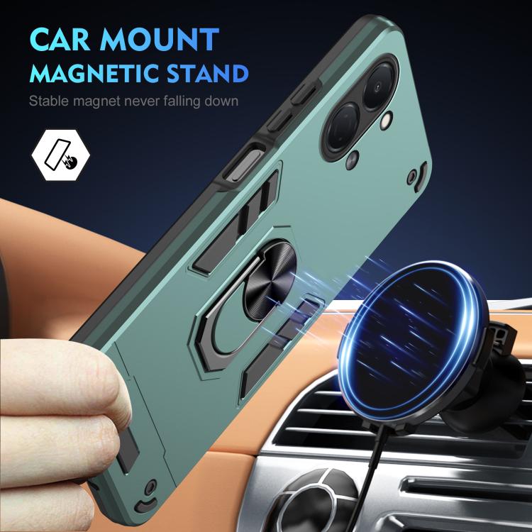 For Tecno Spark Go 3 / Pop 20 Shockproof Metal Ring Holder Phone Case