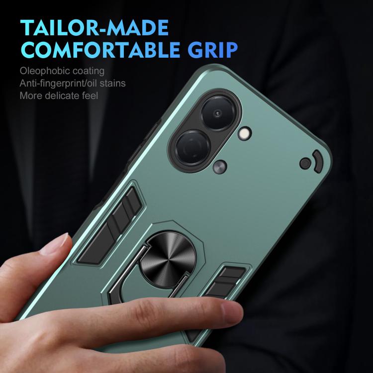 For Tecno Spark Go 3 / Pop 20 Shockproof Metal Ring Holder Phone Case