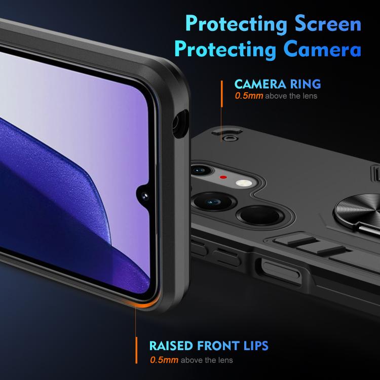 For Tecno Camon 50 Ultra Shockproof Metal Ring Holder Phone Case