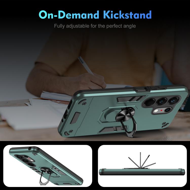 For Tecno Camon 50 Ultra Shockproof Metal Ring Holder Phone Case