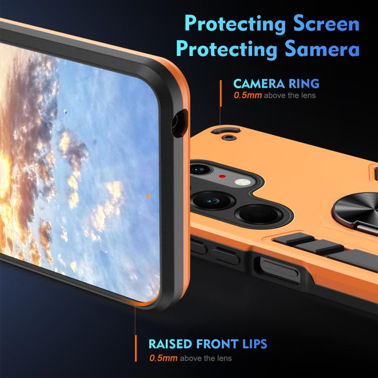 For Tecno Camon 50 Ultra Shockproof Metal Ring Holder Phone Case