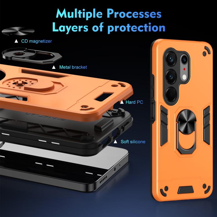 For Tecno Camon 50 Ultra Shockproof Metal Ring Holder Phone Case