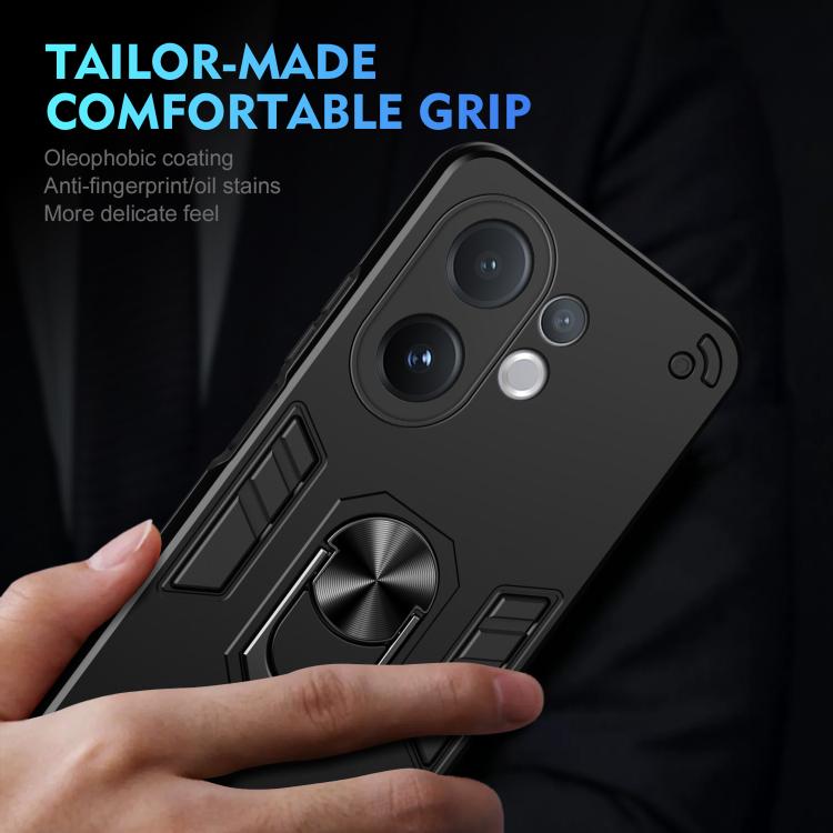 For vivo V60 5G Shockproof Metal Ring Holder Phone Case