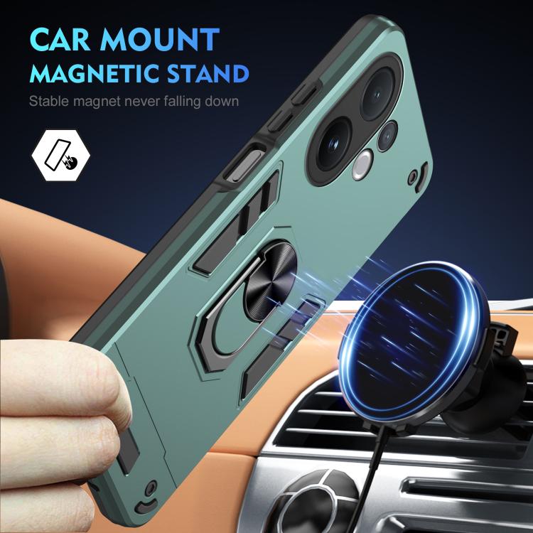 For vivo V60 5G Shockproof Metal Ring Holder Phone Case