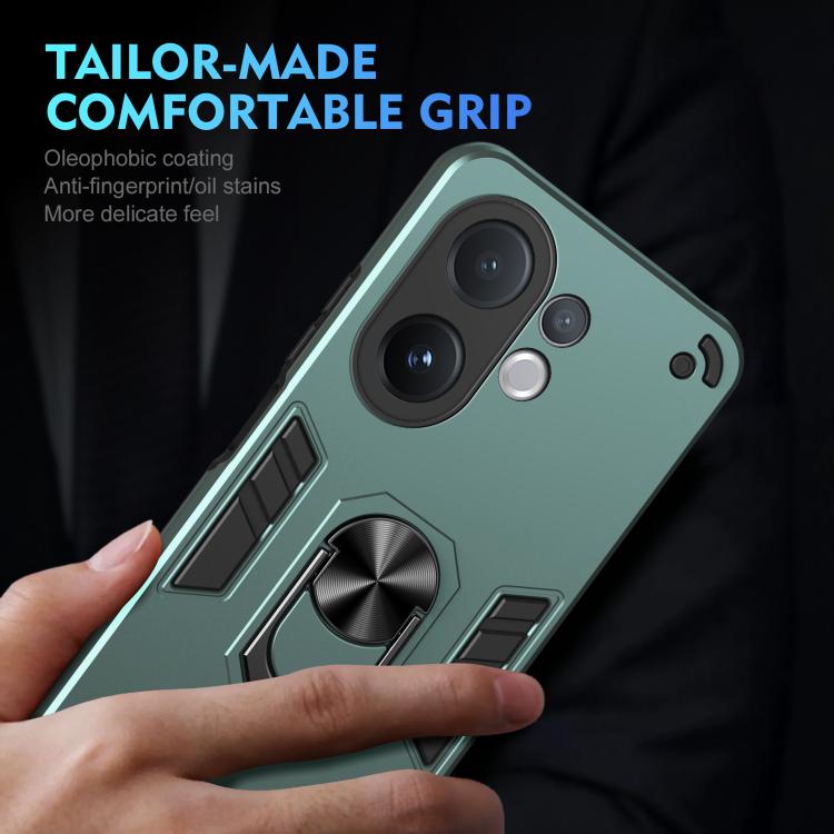 For vivo V60 5G Shockproof Metal Ring Holder Phone Case