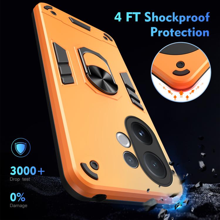 For vivo V60 5G Shockproof Metal Ring Holder Phone Case