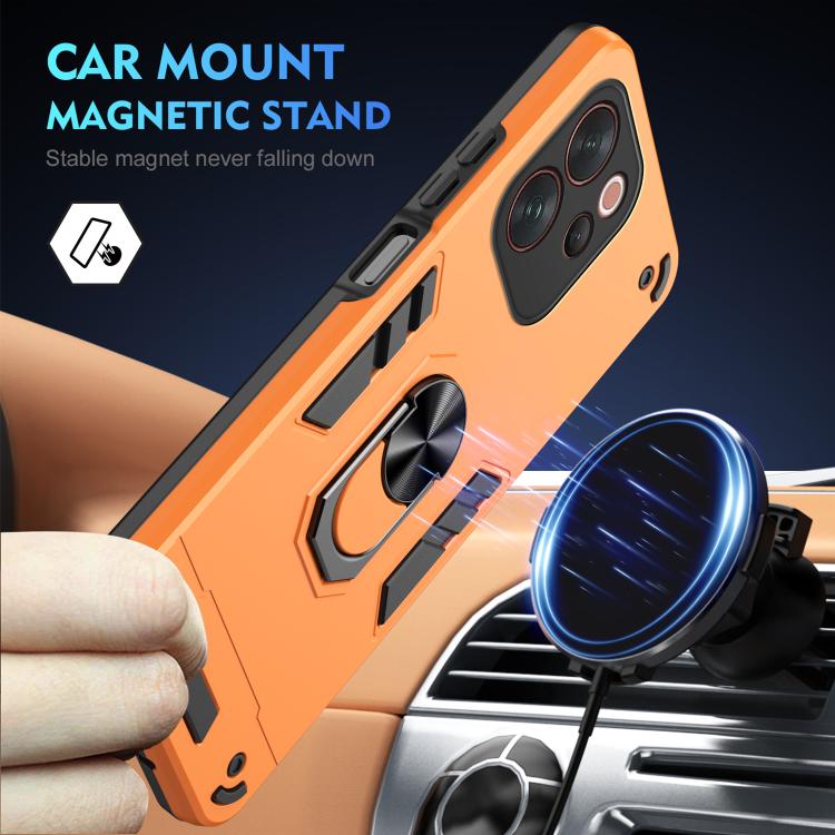 For vivo V70 5G / V70 Elite 5G Shockproof Metal Ring Holder Phone Case