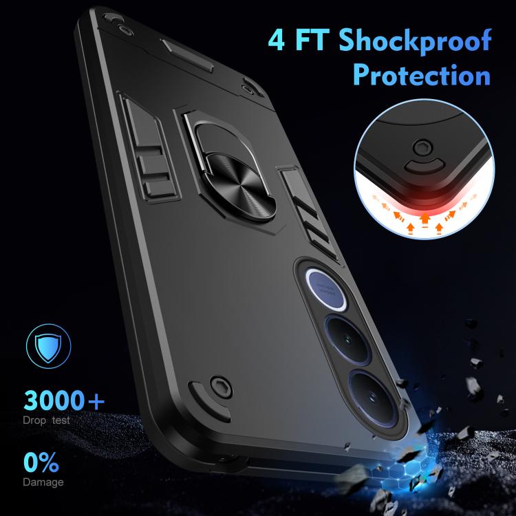 For vivo V70 FE 5G Shockproof Metal Ring Holder Phone Case