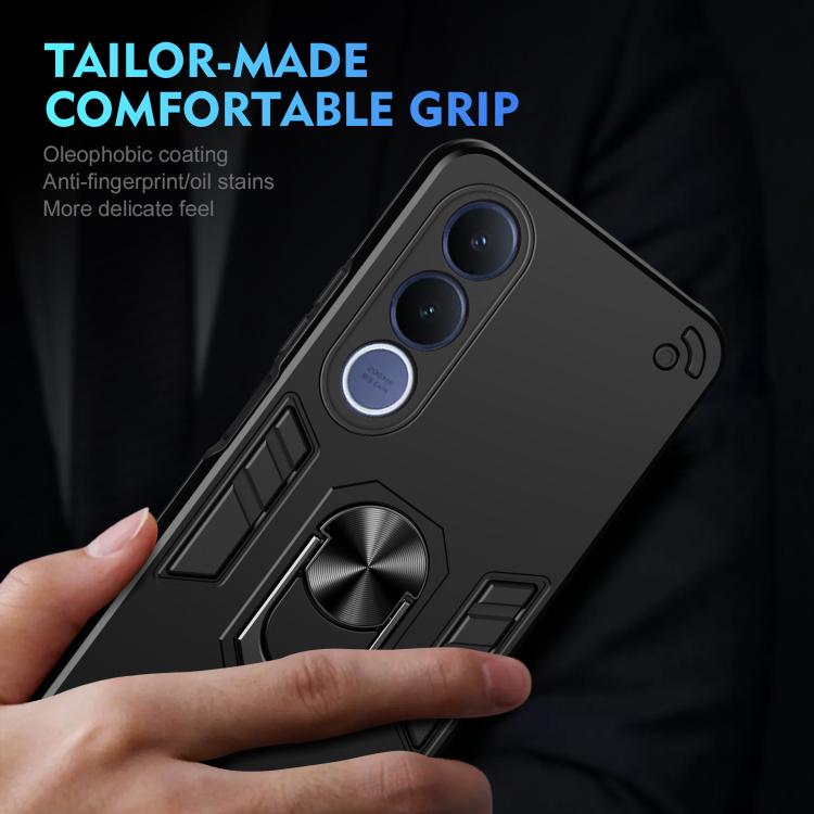 For vivo V70 FE 5G Shockproof Metal Ring Holder Phone Case