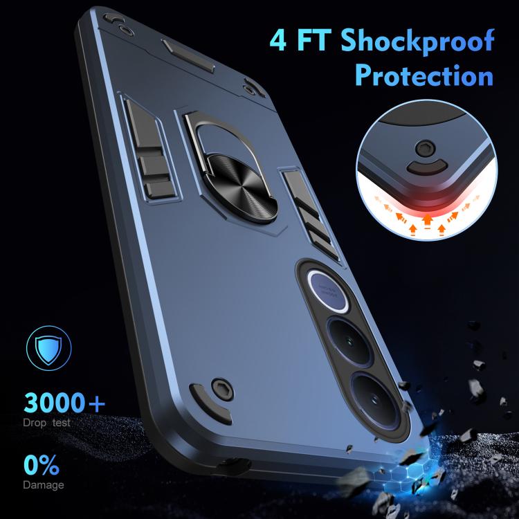 For vivo V70 FE 5G Shockproof Metal Ring Holder Phone Case