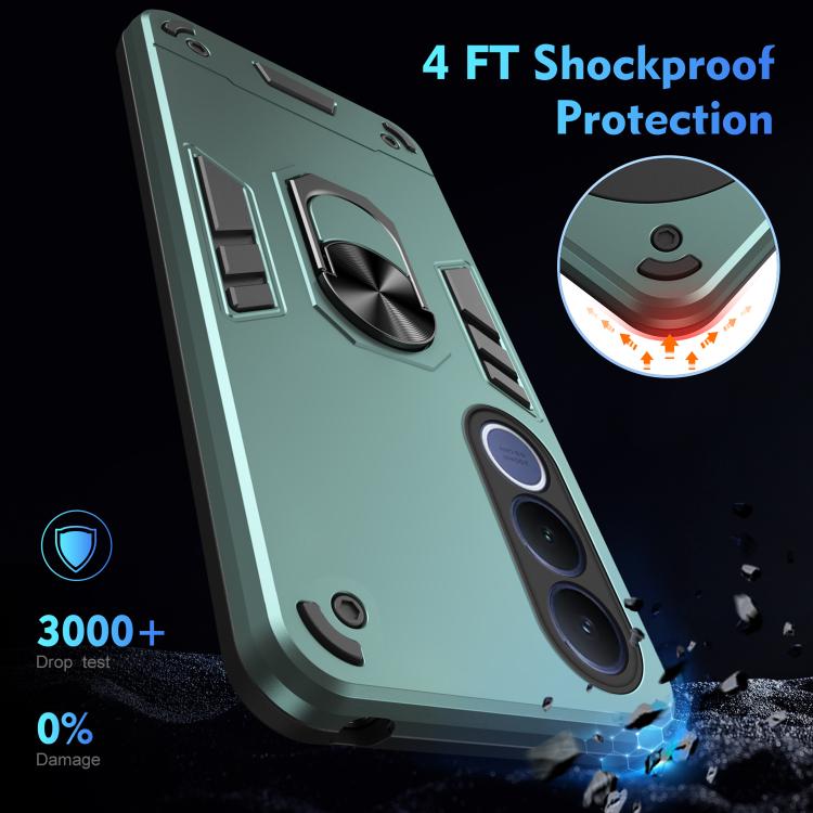For vivo V70 FE 5G Shockproof Metal Ring Holder Phone Case