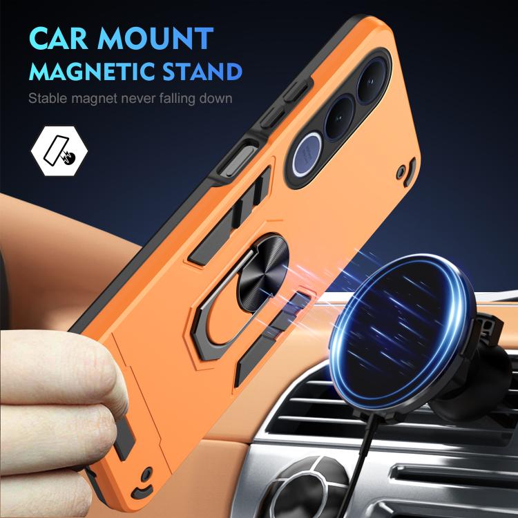 For vivo V70 FE 5G Shockproof Metal Ring Holder Phone Case