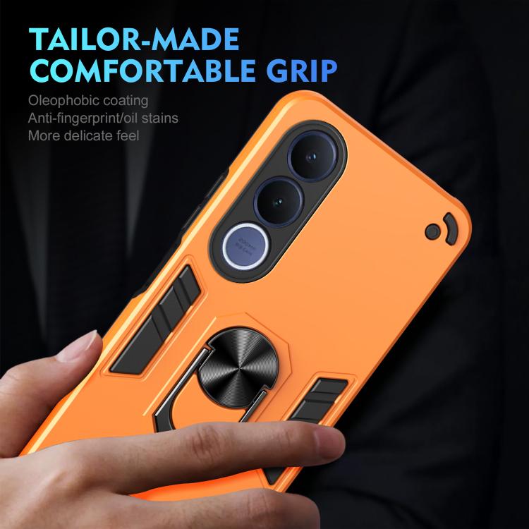 For vivo V70 FE 5G Shockproof Metal Ring Holder Phone Case