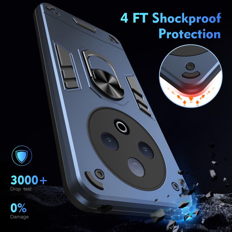 For vivo Y500 5G Shockproof Metal Ring Holder Phone Case