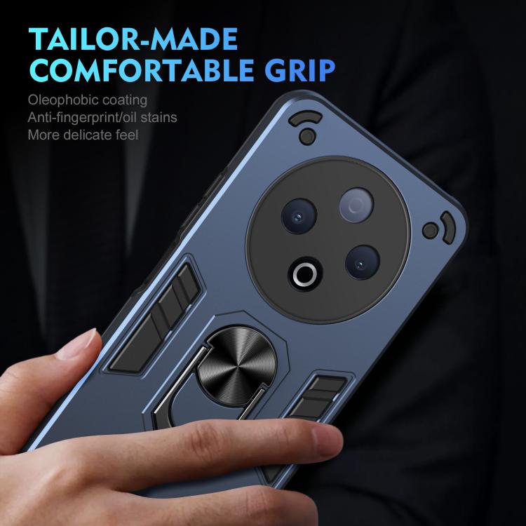 For vivo Y500 5G Shockproof Metal Ring Holder Phone Case