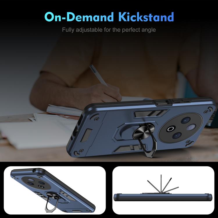 For vivo Y500 5G Shockproof Metal Ring Holder Phone Case