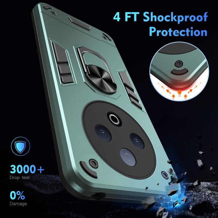 For vivo Y500 5G Shockproof Metal Ring Holder Phone Case