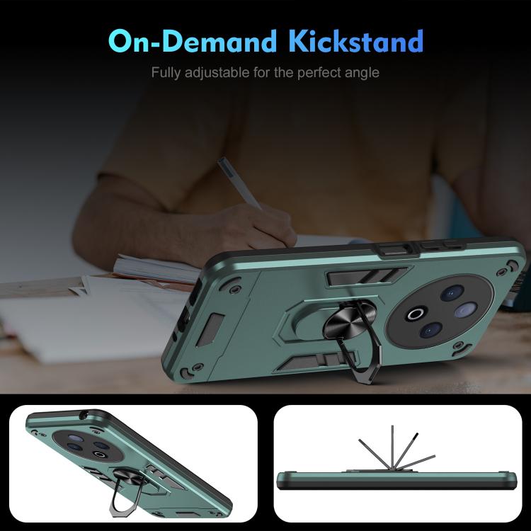 For vivo Y500 5G Shockproof Metal Ring Holder Phone Case