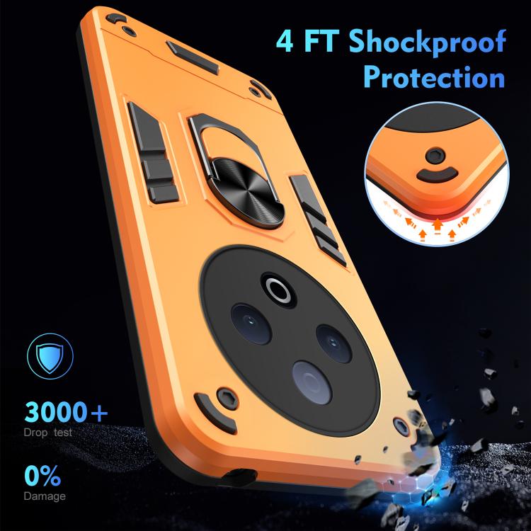 For vivo Y500 5G Shockproof Metal Ring Holder Phone Case