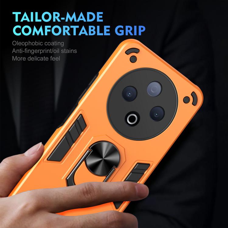 For vivo Y500 5G Shockproof Metal Ring Holder Phone Case