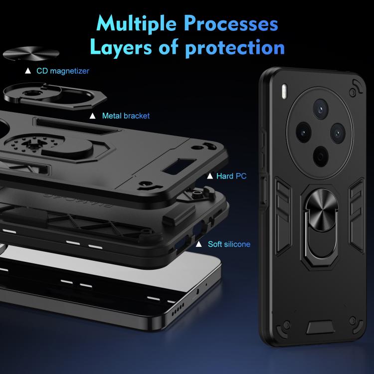 For vivo Y500 Pro 5G Shockproof Metal Ring Holder Phone Case