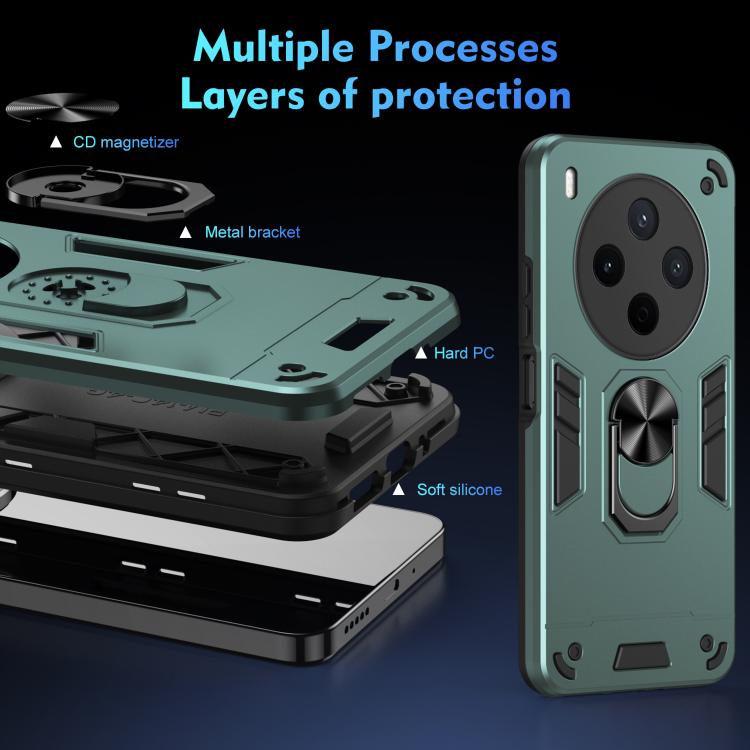 For vivo Y500 Pro 5G Shockproof Metal Ring Holder Phone Case