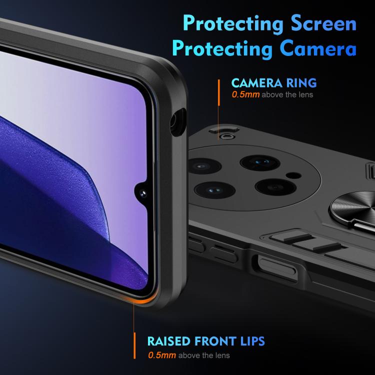 For vivo X300s Shockproof Metal Ring Holder Phone Case